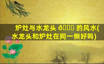 炉灶与水龙头 🕊 的风水(水龙头和炉灶在同一侧好吗)